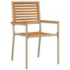 vidaXL Ensemble de salle &agrave; manger pour jardin 5 pcs Beige