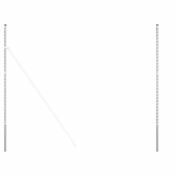 vidaXL Poteau de cl&ocirc;ture. 2 pcs Argent&eacute; Acier peint par poudre