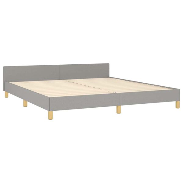 vidaXL Cadre de lit sans matelas gris clair 160x200 cm tissu