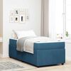 vidaXL Cadre de lit avec matelas Bleu 90 x 190 cm tissu
