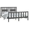 vidaXL Cadre de lit sans matelas gris bois de pin massif