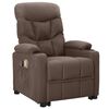 vidaXL Fauteuil de massage Taupe Tissu