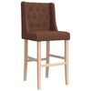 vidaXL Chaises de bar lot de 2 bois massif d'h&eacute;v&eacute;a et tissu