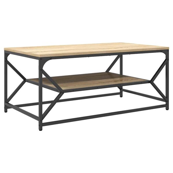 vidaXL Table basse Ch&ecirc;ne Sonoma 90 x 50 x 40 cm