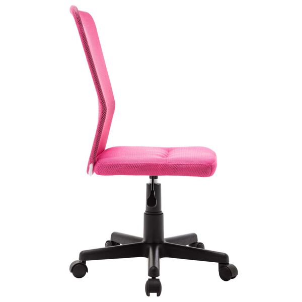 vidaXL Chaise de bureau Rose 44x52x100 cm Tissu en maille