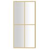 vidaXL Paroi de douche avec verre ESG transparent dor&eacute; 80x195 cm
