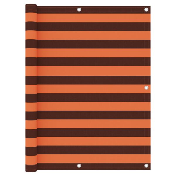 vidaXL &Eacute;cran de balcon Orange et marron 120x600 cm Tissu Oxford