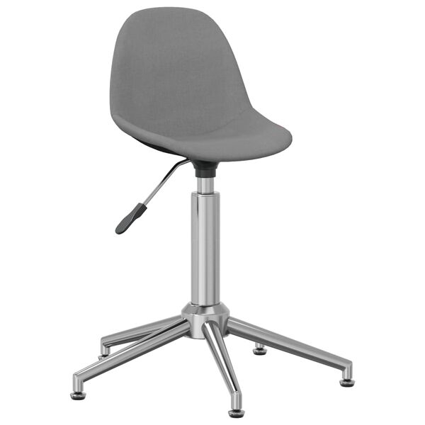 vidaXL Chaises pivotantes &agrave; manger lot de 2 gris clair tissu