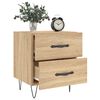 vidaXL Tables de chevet 2 pcs ch&ecirc;ne sonoma 40x35x47,5 cm