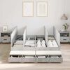 vidaXL Cadre de lit avec rangement Gris b&eacute;ton 160 cm Bois d'ing&eacute;nierie