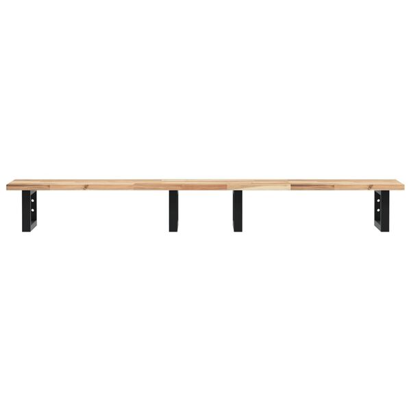 vidaXL &Eacute;tag&egrave;re de vasque murale acier et bois massif d'acacia