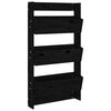vidaXL Jardini&egrave;re murale 3 niveaux 60x18,5x110 cm noir bois pin massif