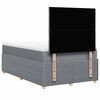 vidaXL Sommier &agrave; lattes de lit avec matelas Gris clair 120x200cm Tissu