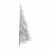 vidaXL Sapin de No&euml;l artificiel pr&eacute;-&eacute;clair&eacute; Argent 240 cm PET