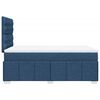 vidaXL Sommier &agrave; lattes de lit avec matelas Bleu 120x200 cm Tissu