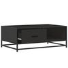 vidaXL Table basse noir 90x57x35 cm bois d'ing&eacute;nierie et m&eacute;tal