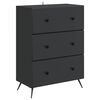 vidaXL Armoire &agrave; tiroirs Noir 66 x 34,5 x 90 cm Bois d'ing&eacute;nierie