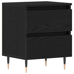 vidaXL Cabinet de chevet Ch&ecirc;ne noir 40 x 35 x 50 cm Bois d'ing&eacute;nierie
