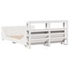 vidaXL Cadre de lit sans matelas blanc 150x200 cm bois de pin massif