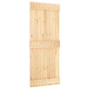 vidaXL Porte coulissante NARVIK 85 x 210 cm (213,5 cm) Naturel et noir