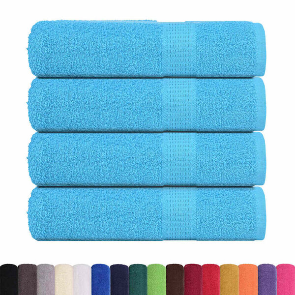vidaXL Serviettes de bain FROGN 4pcs turquoise 100x150cm 360 g/m&sup2;