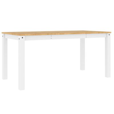 vidaXL Table à manger Panama blanc 160x80x75 cm bois massif de pin