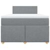 vidaXL Sommier &agrave; lattes de lit avec matelas Gris clair 120x200cm Tissu