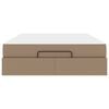 vidaXL Cadre de lit avec matelas avec matelas 2 pcs Tan PVC