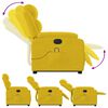 vidaXL Fauteuil inclinable de massage &eacute;lectrique jaune velours