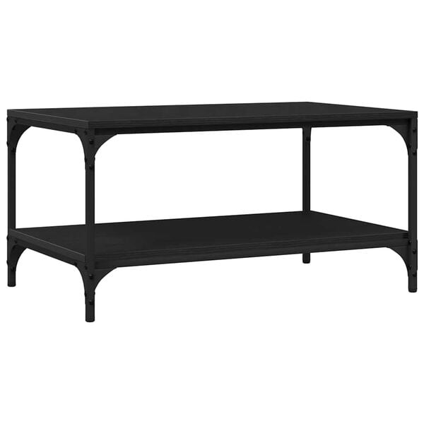 vidaXL Table basse Ch&ecirc;ne noir 81 x 50 x 40 cm Bois d'ing&eacute;nierie