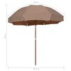 vidaXL Parasol de jardin avec m&acirc;t en acier 300 cm Taupe