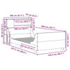 vidaXL Cadre de lit sans matelas 100x200 cm bois massif de pin