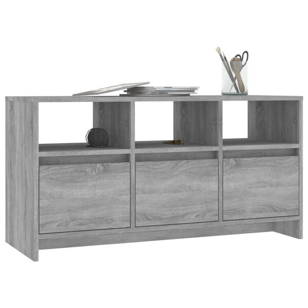 vidaXL Meuble TV Sonoma gris 102x37,5x52,5 cm Bois d'ing&eacute;nierie