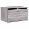 vidaXL Tables de chevet murales avec lumi&egrave;res LED 2 pcs sonoma gris