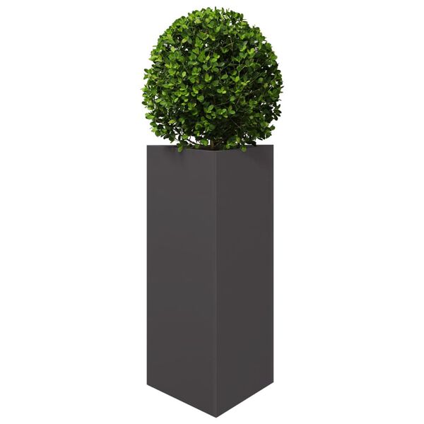 vidaXL Jardini&egrave;re noir triangulaire 40x34,5x70 cm acier