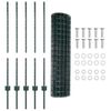vidaXL Cl&ocirc;ture avec poteau Vert 1 x 10 m Acier et PVC