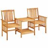 vidaXL Chaises de jardin avec table &agrave; th&eacute; 159x61x92 cm Bois d'acacia
