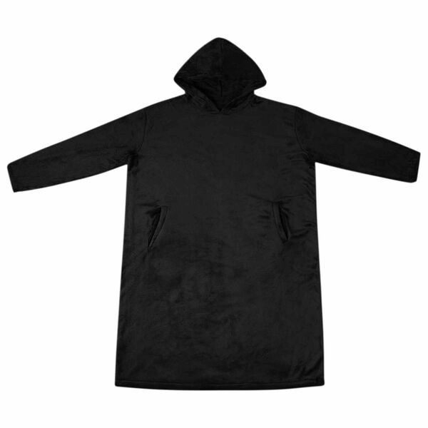 vidaXL Sweat &agrave; capuche couverture Noir m Flanelle