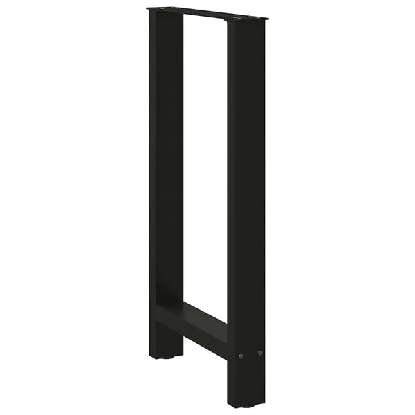 vidaXL Pieds de table de bar Noir 2 pi&egrave;ces 40 x (90-91) cm Acier