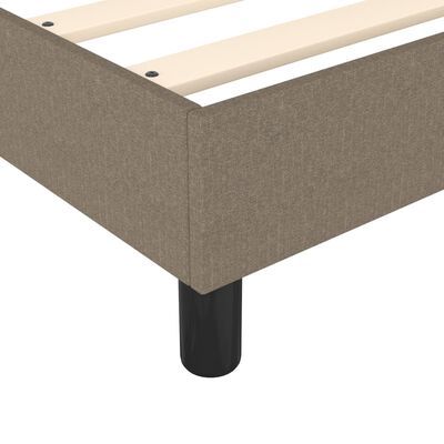 VIDAXL Lit a sommier tapissier avec matelas Taupe 200x200 cm Tissu pas cher  