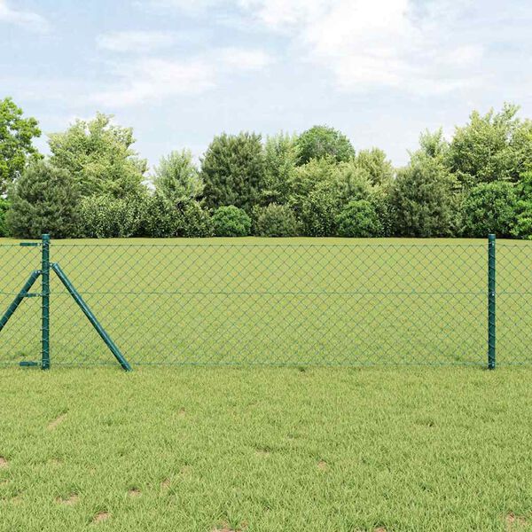 vidaXL Poteau de cl&ocirc;ture. Vert 25 x 0,6 m (maille 40 x 40 mm)