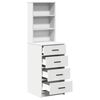 vidaXL Haut Armoire Blanc 40 x 41 x 135 cm Bois d'ing&eacute;nierie