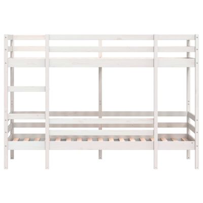 vidaXL Lit superposé sans matelas blanc 90x200 cm bois de pin massif