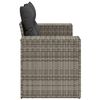 vidaXL Canap&eacute; de jardin 2 places avec coussins gris r&eacute;sine tress&eacute;e