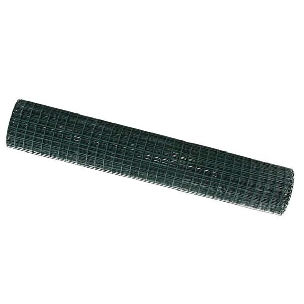 vidaXL Cl&ocirc;ture Euro Vert 1,5 x 10 m Fer rev&ecirc;tu de PVC