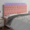 vidaXL T&ecirc;te de lit &agrave; LED Rose 180x7x118/128 cm Velours