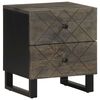 vidaXL Tables de chevet 2 pcs noir 40x33x46 cm bois de manguier solide