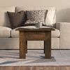 vidaXL Table basse ch&ecirc;ne fum&eacute; 55x55x42 cm bois d'ing&eacute;nierie