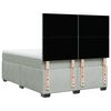 vidaXL Sommier &agrave; lattes de lit et matelas Gris clair 140x200cm Velours