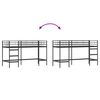 vidaXL Lit mezzanine pour enfants Noir 99,5 x 190 cm